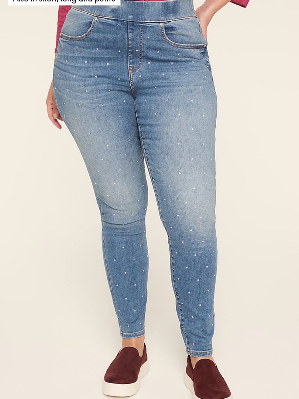 Lane Bryant Pull-On Fit Embellished High-Rise Jegging 20 S